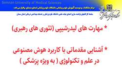کارگاه های توانمندسازی اعضای هیات علمی با عناوین 